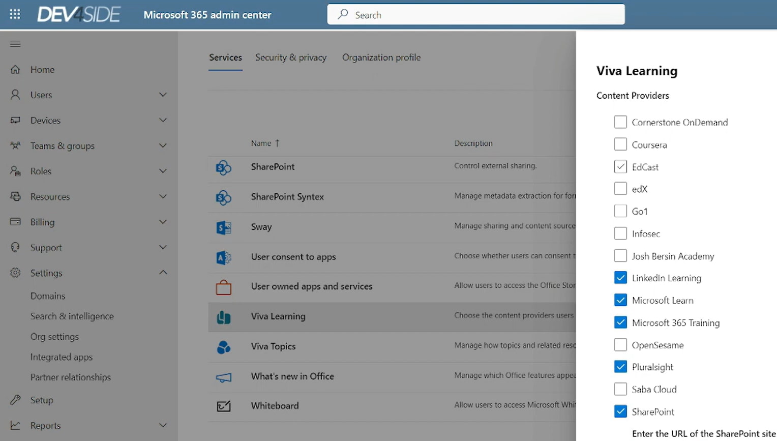 Enabling content providers in Microsoft 365