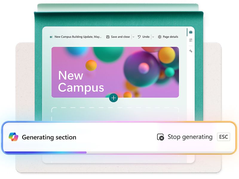 Creating content for the SharePoint intranet with Microsoft Copilot