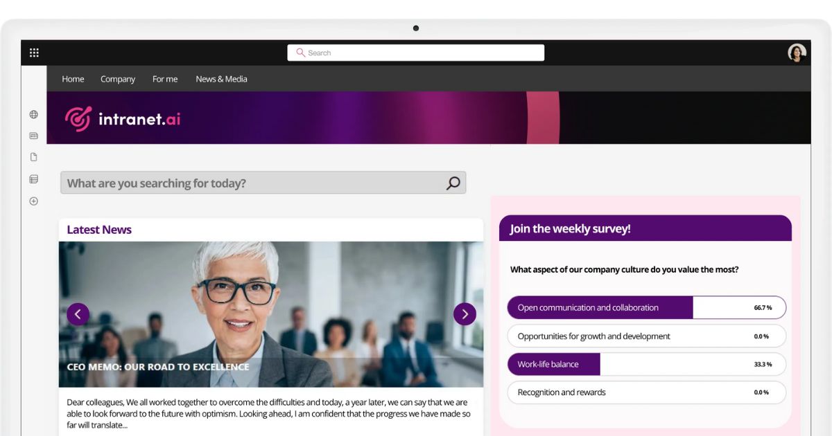 Publishing quick polls on the SharePoint intranet by intranet.ai