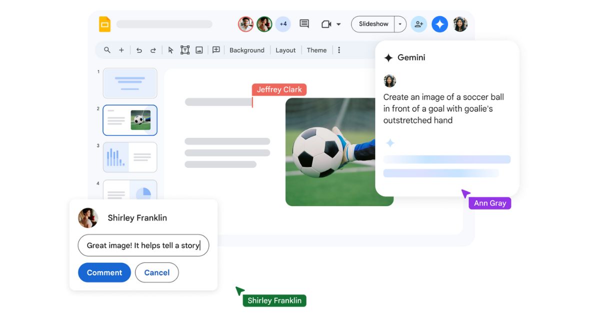 Creating a presentation with Gemini in Google Slides