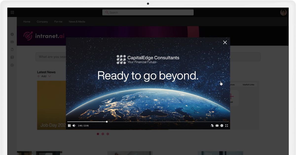 Managing the launch of the SharePoint intranet with intranet.ai