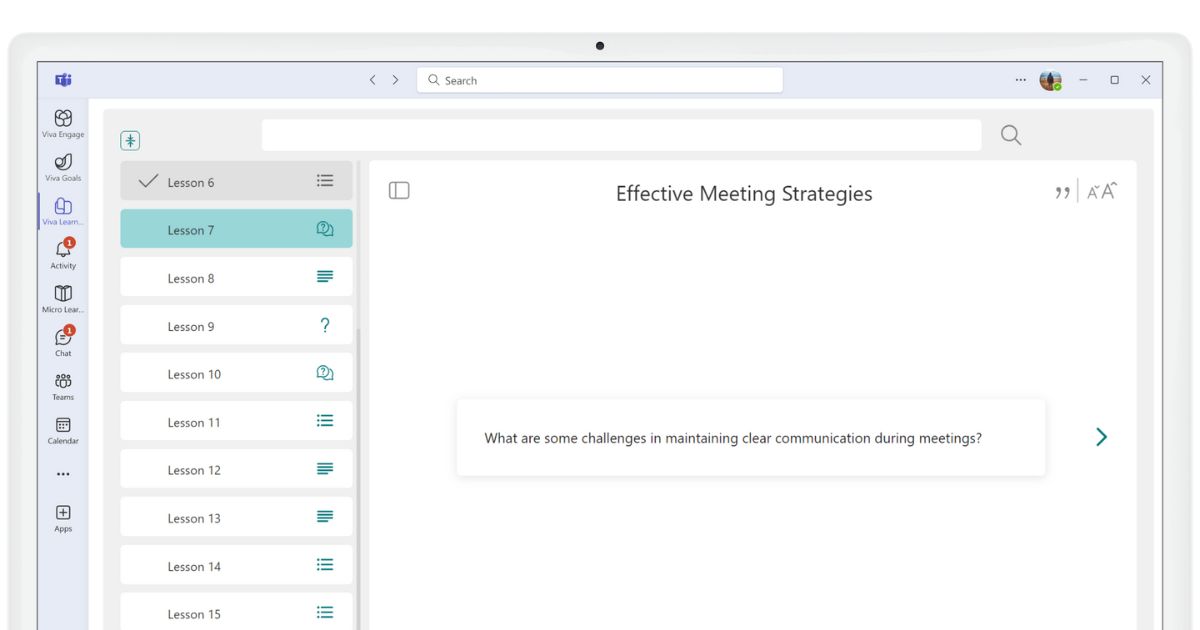 Example of flash card in Microlearning by intranet.ai