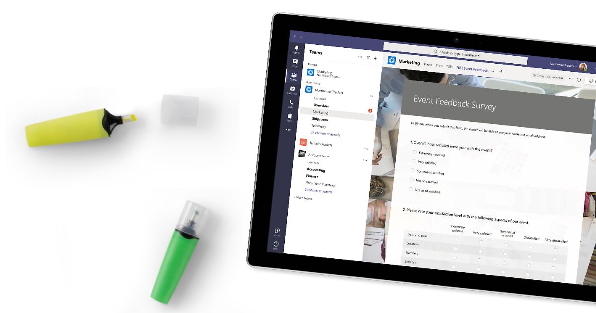 Sharing a Microsoft Forms form as a tab in Teams