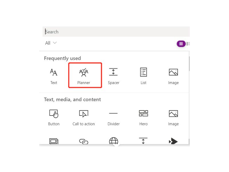 Microsoft Planner web part available in SharePoint