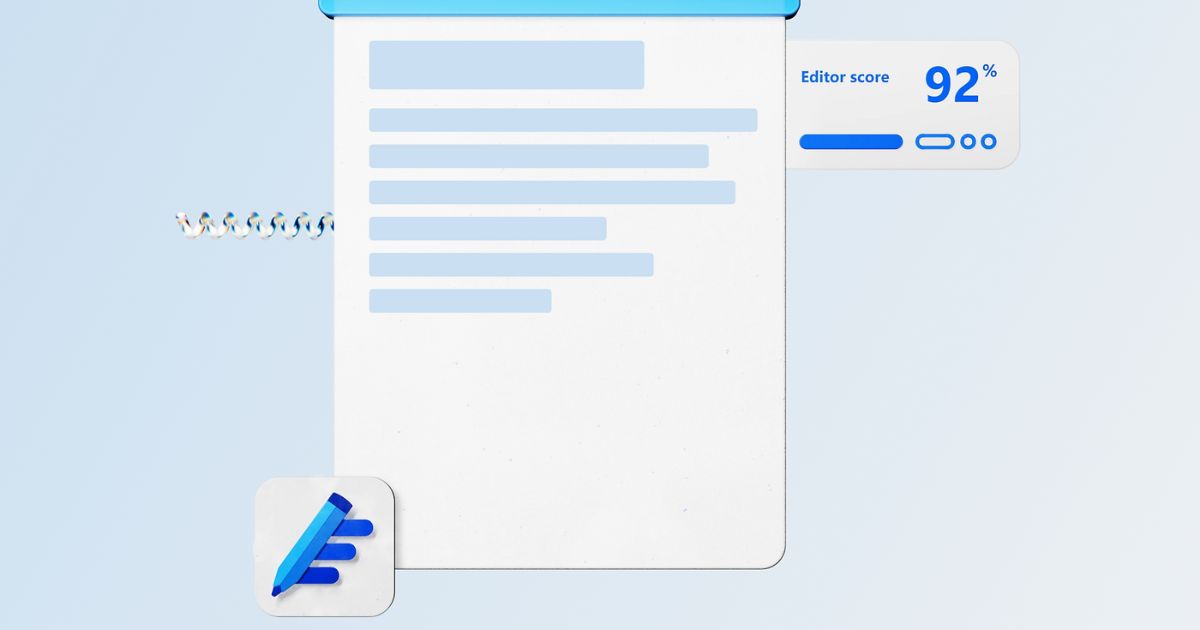 Editor score in an Office 365 Word document