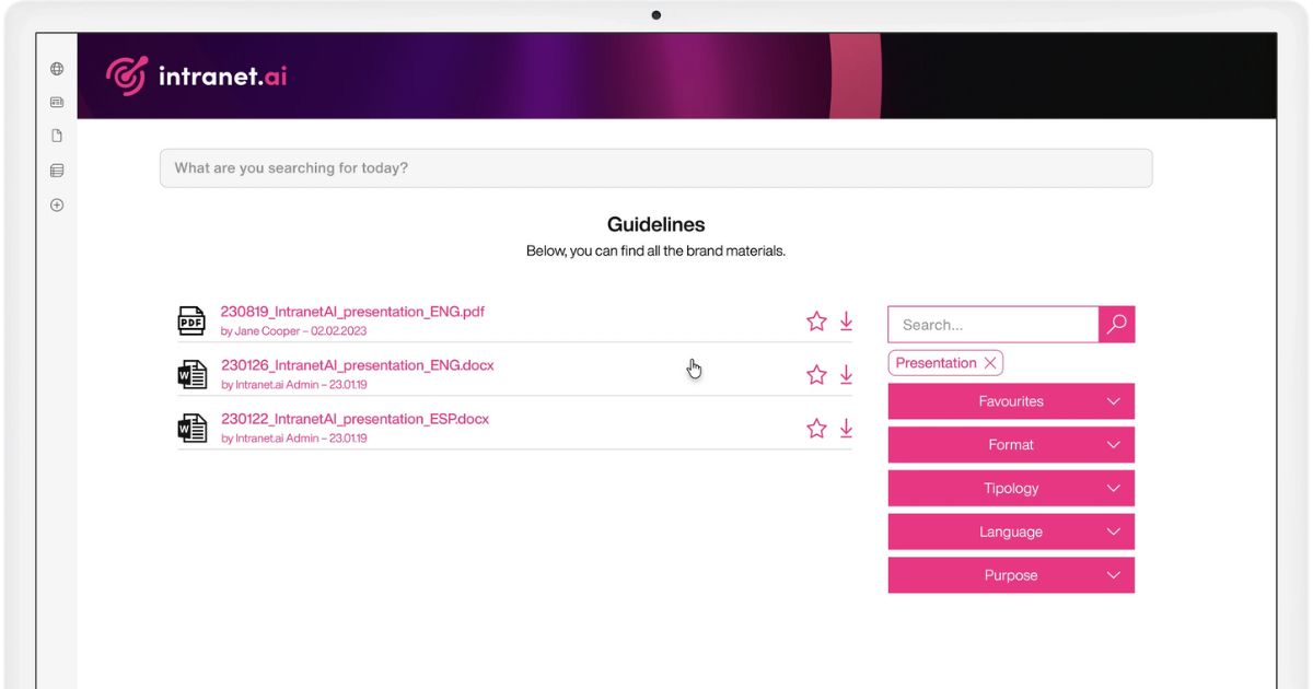 Browsing corporate documents in the SharePoint intranet by intranet.ai