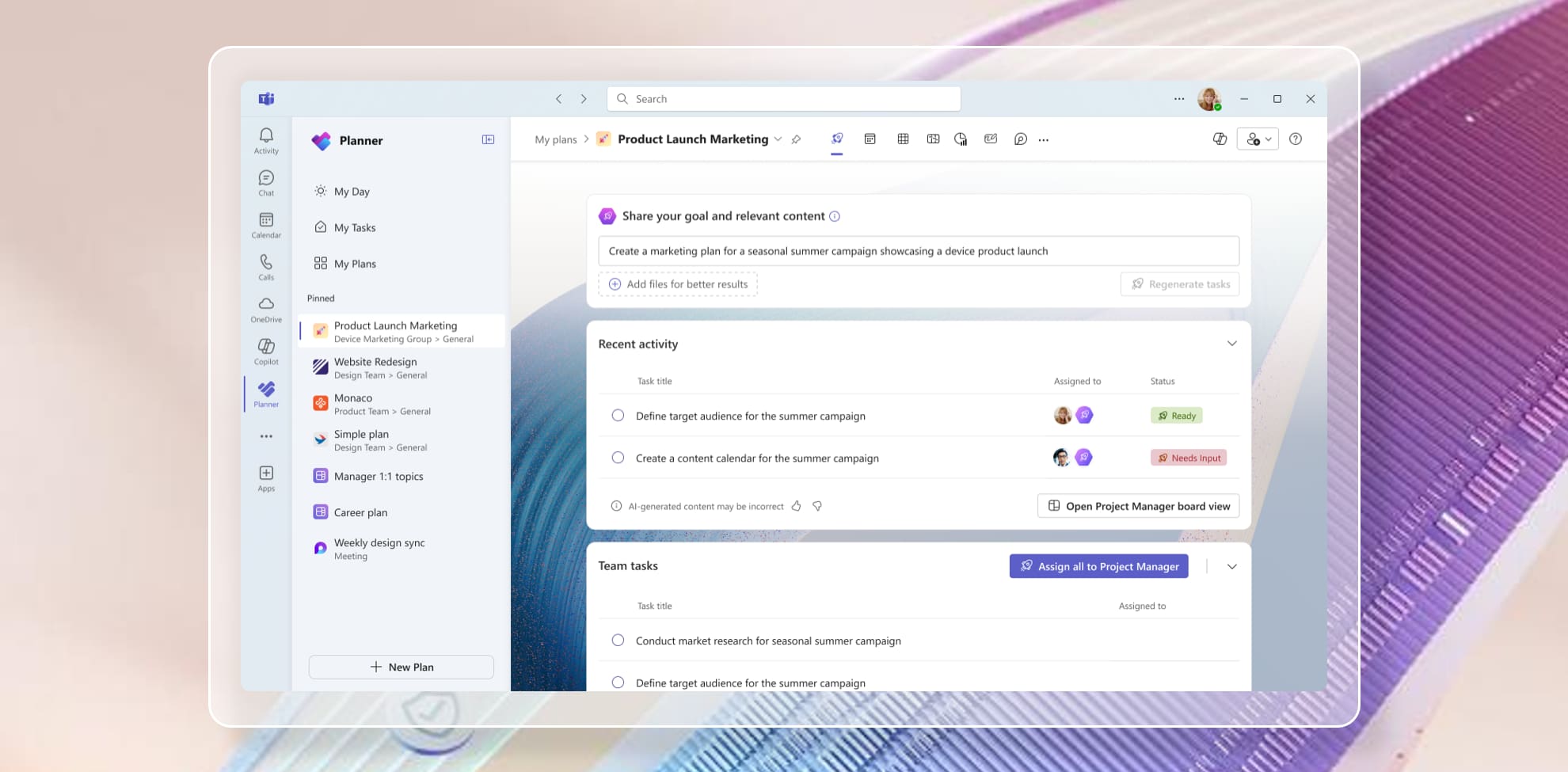 Overview of the "Project Manager" agent in Microsoft Planner