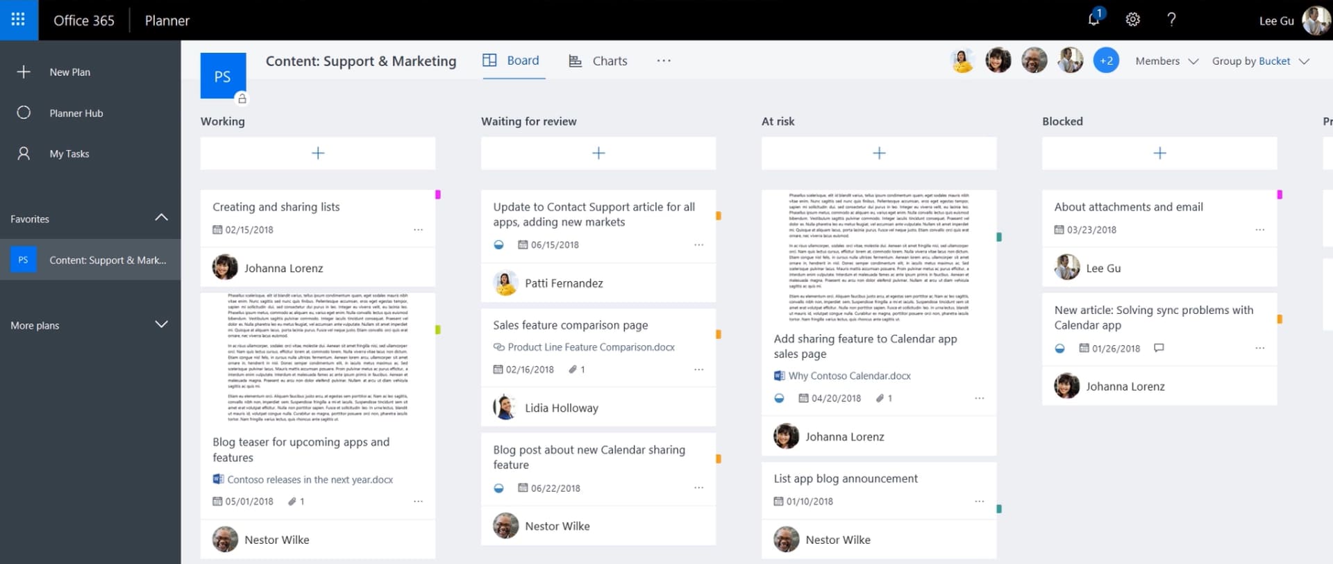 Scheduling publishing activities with Planner in SharePoint Online