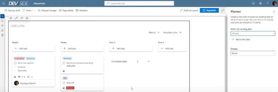 Microsoft Planner web part for SharePoint