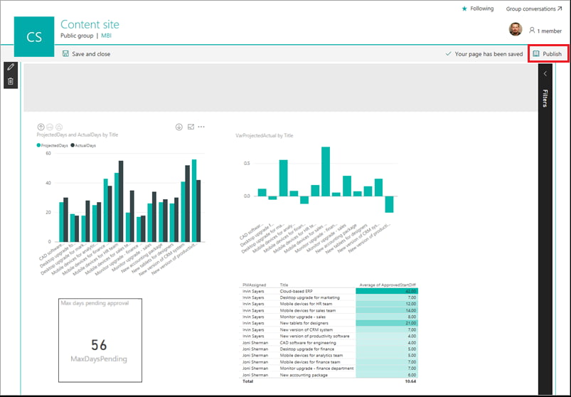 Embedding a Power BI report in SharePoint Online