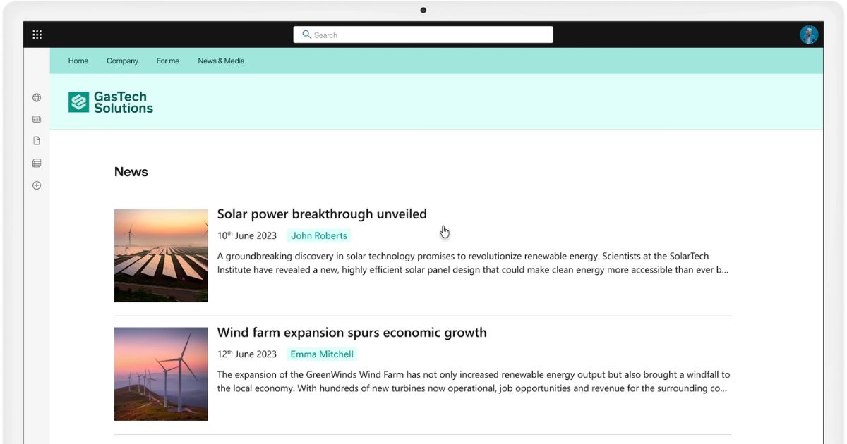 Web part "RSS Feed" by intranet.ai