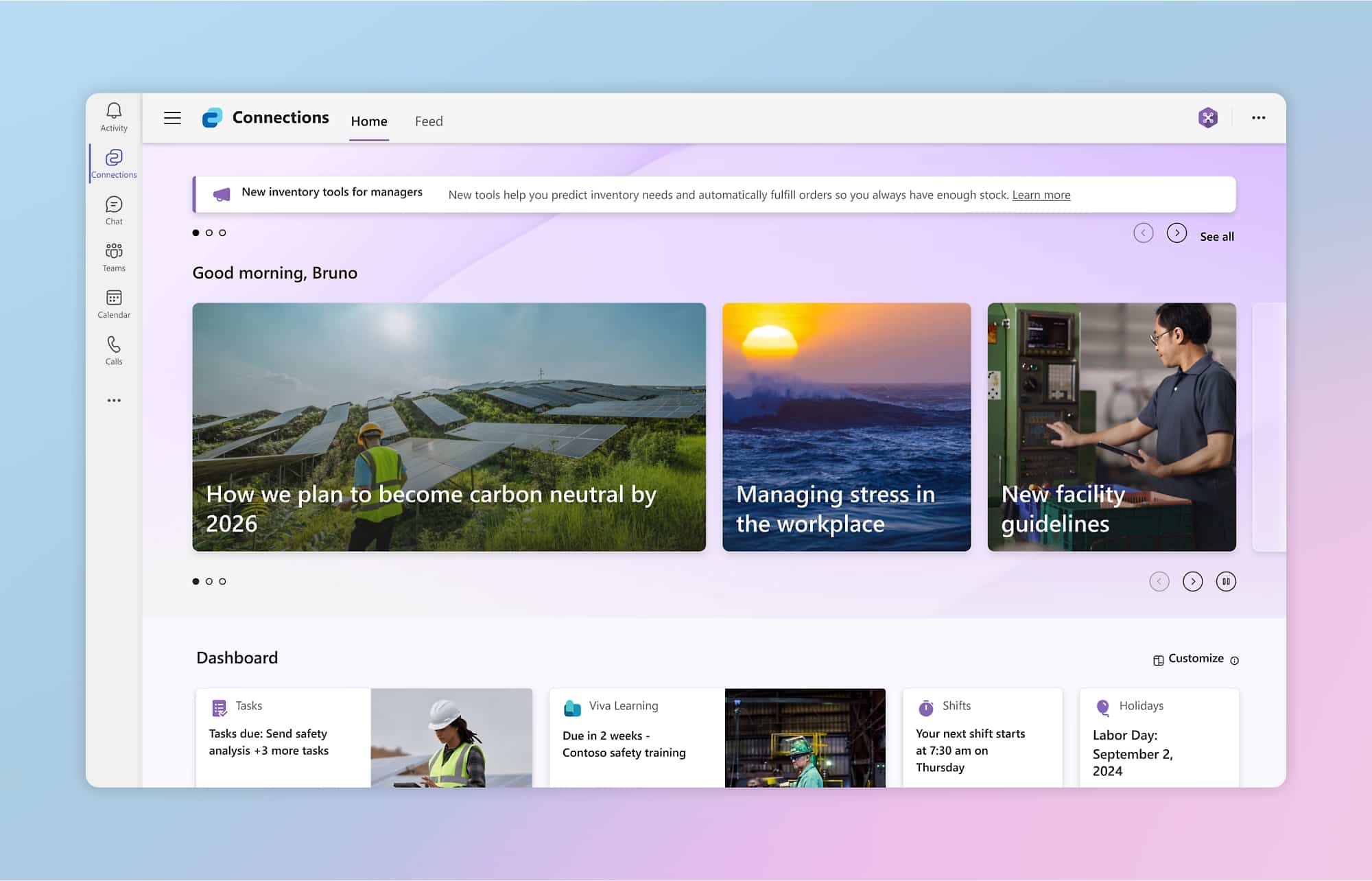 Access to SharePoint resources in Microsoft Teams via Viva Connections