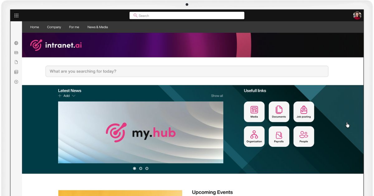 Highlighting content with custom backgrounds in the SharePoint intranet by intranet.ai