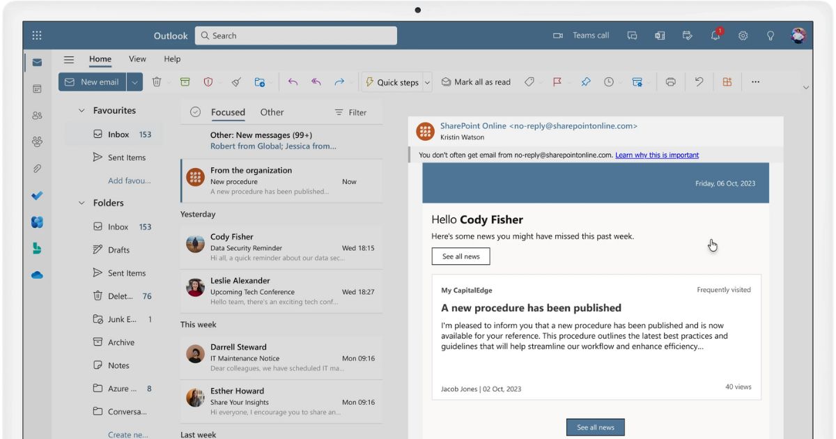 Push notifications with access to new procedures in SharePoint with intranet.ai
