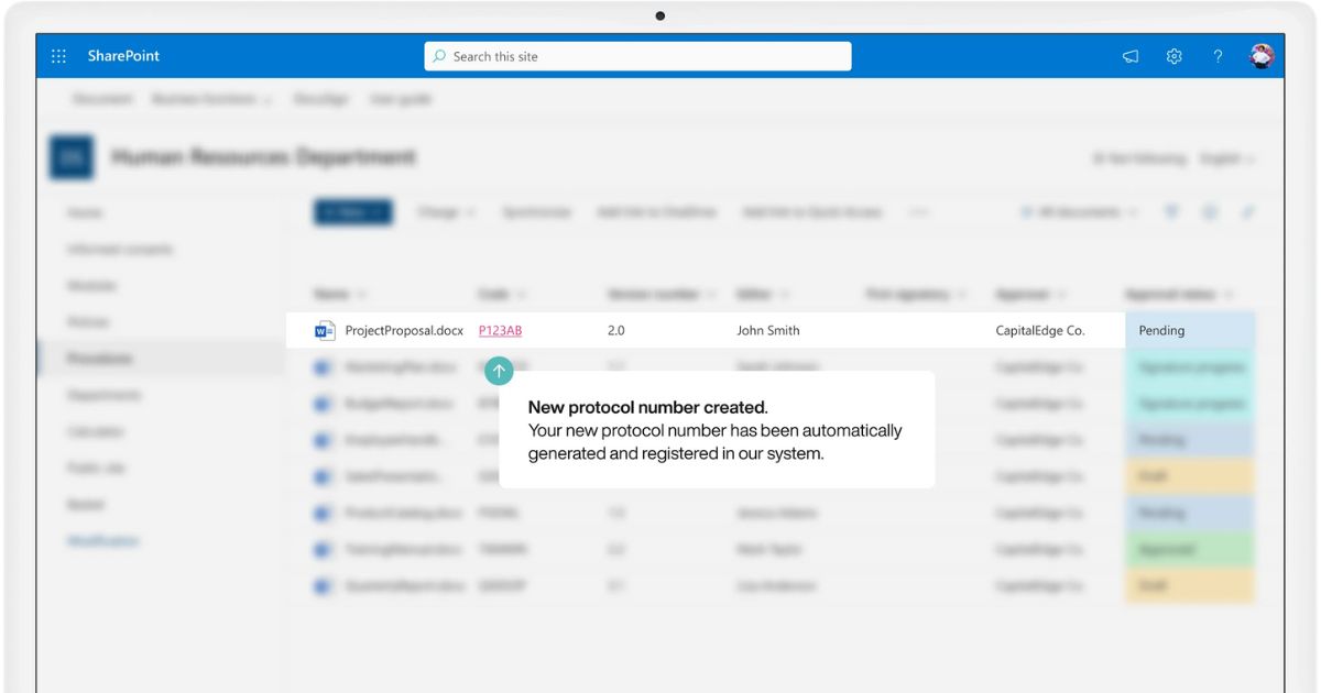 Automatic document logging in SharePoint with intranet.ai