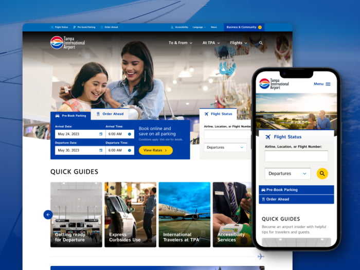 Example of a portal created with Drupal