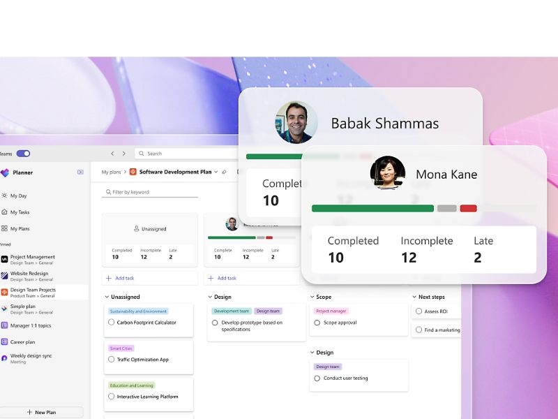 Monitoring project activities with Microsoft Planner