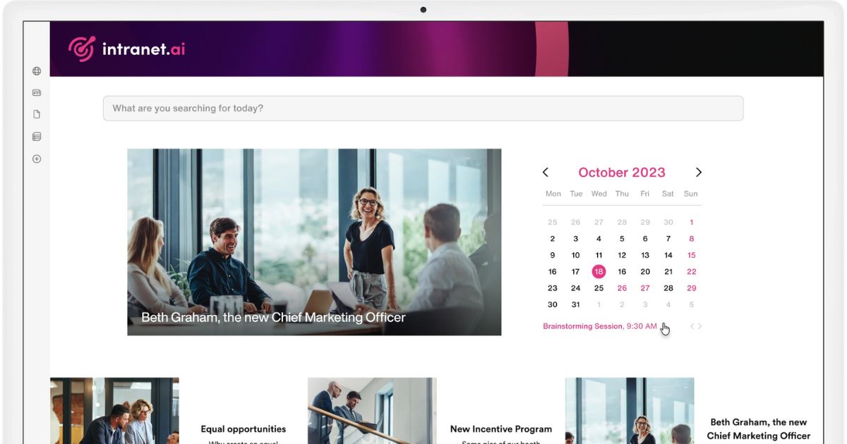 Shared calendar in the SharePoint intranet by intranet.ai
