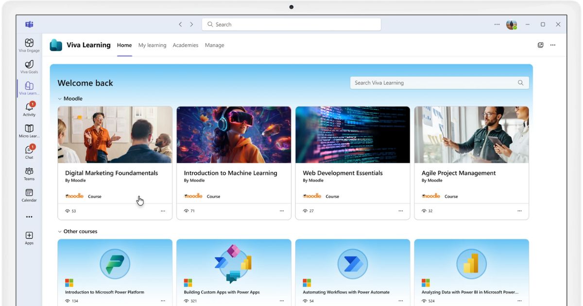 Moodle-Viva Learning connector by intranet.ai